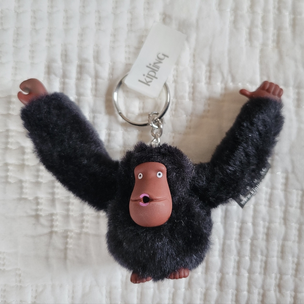 Kipling Davina Black Monkey Key Chain